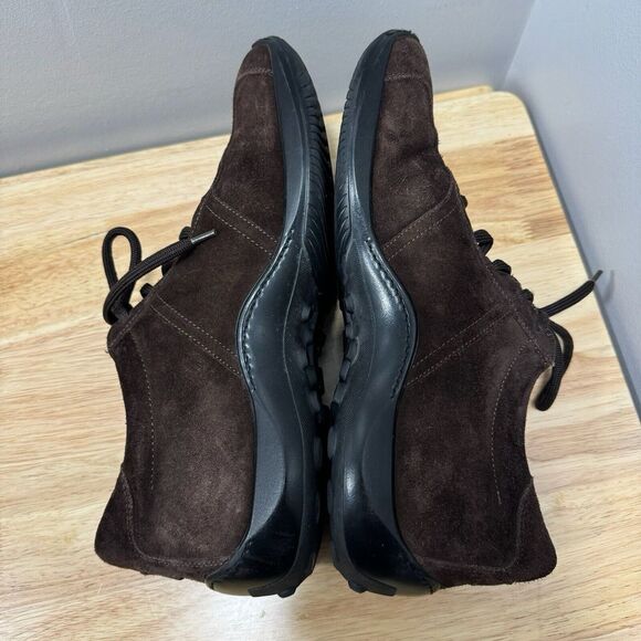 Coach Oxford Shoes Mens 9D‎ Chocolate Brown Suede Office Casual Tie Up Packard - Picture 4 of 9